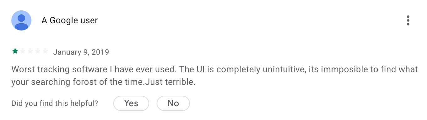 Customer complaint #1